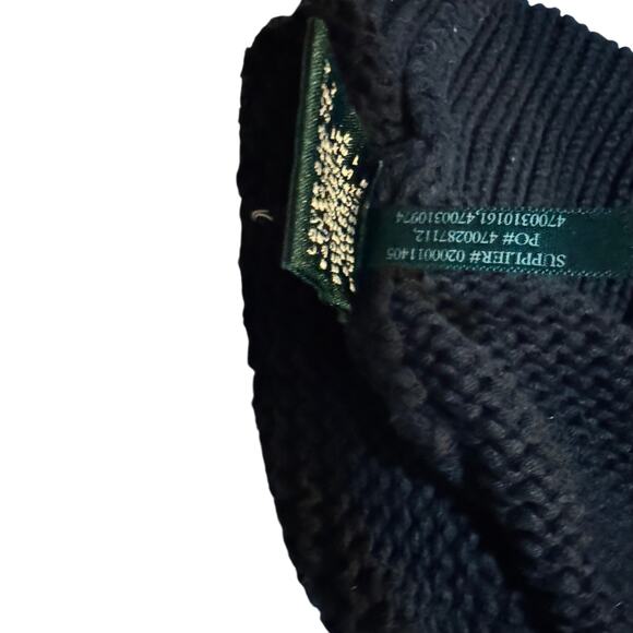 Lauren Ralph Lauren Heavy Knit Black Sweater - Picture 6 of 12